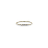 Zoë Chicco 14k White Gold Baguette & 2 Prong Diamond Ring