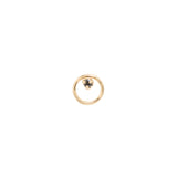 Zoë Chicco 14kt Gold Circle Black Diamond Prong Stud Earring