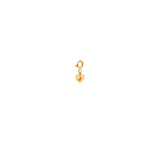 14k Initial Heart Charm on Spring Ring