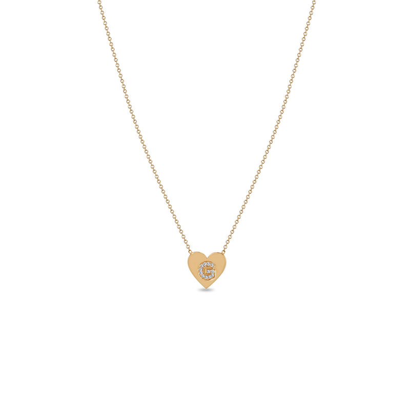 Buy Dainty Heart Initial Necklace Letters A Alphabet Pendant Necklace Small  Heart 14K Real Gold Plated Personalized Necklace for Girl Women at Amazon.in