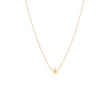 14k Engraved Initial Star Necklace