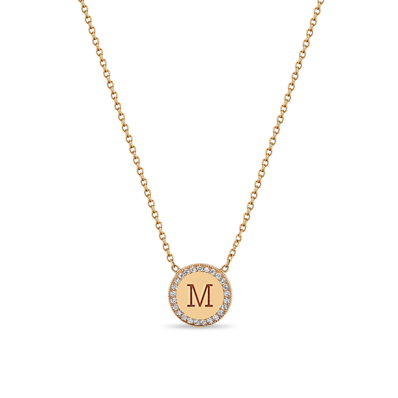Diamond Imperial Disc Pendant Necklace - The Golden Carrot
