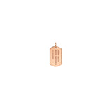 Zoë Chicco 14kt Gold Vertical Text Small Dog Tag Charm