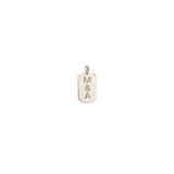 14k Single 2 Initial Letters Small Dog Tag Charm