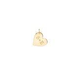 14k Single Engraved 2 Initials Medium Heart Charm