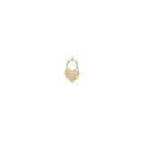 Zoë Chicco 14kt Gold Pave Diamond Heart Padlock Charm Pendant