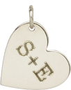 14k Engraved 2 Initials Medium Heart Charm