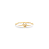 Zoë Chicco 14kt Gold Initial Heart Ring