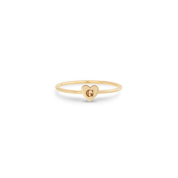 Zoe Chicco 14k Gold Initial Heart Ring ZOE CHICCO
