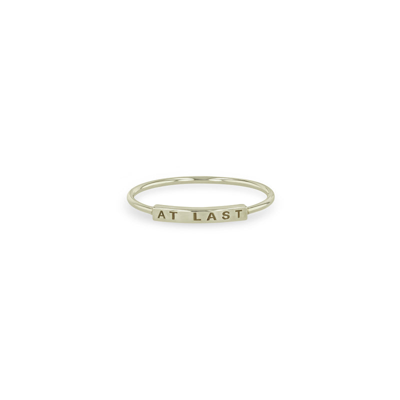 Zoë Chicco 14kt Gold Engraved Nameplate Ring