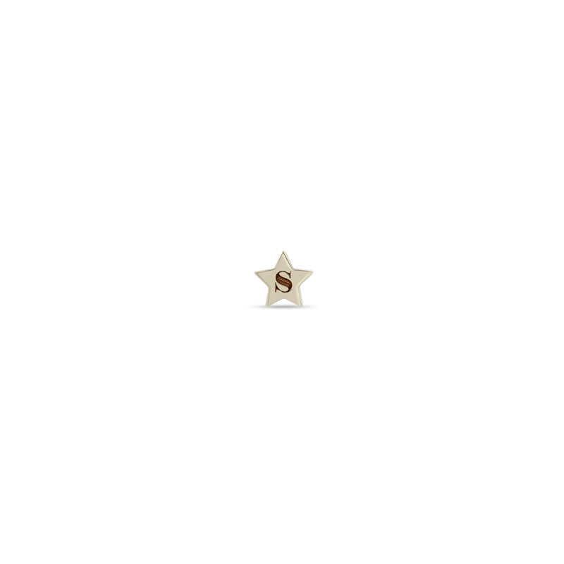 Zoë Chicco 14kt Gold Tiny Initial Star Stud