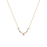  Zoë Chicco 14k Rose Gold 5 Linked Mixed Cut Diamond Necklace