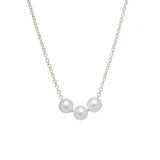Zoë Chicco 14kt White Gold 3 Small Pearl Necklace