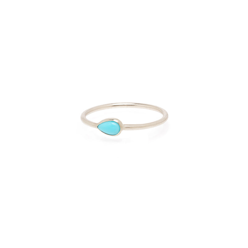 Zoe Chicco 14k Gold Pear Turquoise Bezel Ring