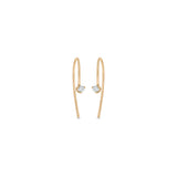Zoë Chicco 14k Gold Prong Diamond Short Wire Threader Earrings