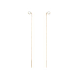 Zoë Chicco 14kt Gold Pearl Chain Threader Earrings