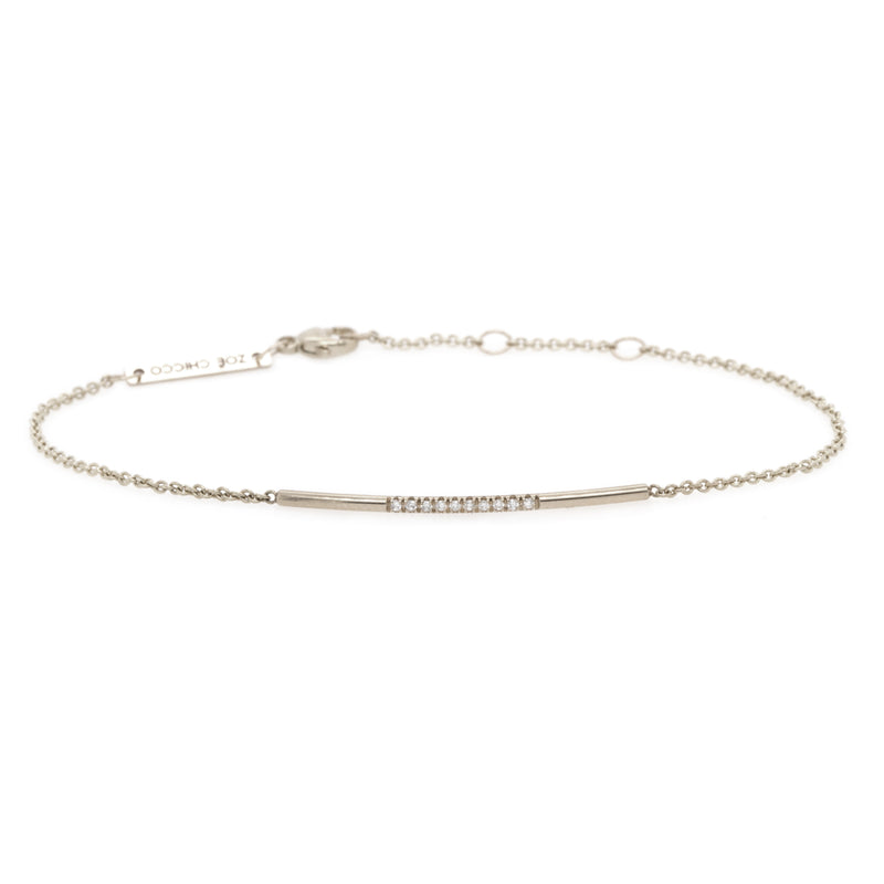 Simple Thin Bar Bracelet in Solid Gold  Tales In Gold