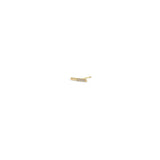 Single Zoë Chicco 14k Gold Off-Set Pavé Diamond Bar Stud Earring