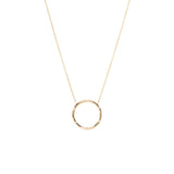 14k Scattered Diamond Circle Necklace - SALE