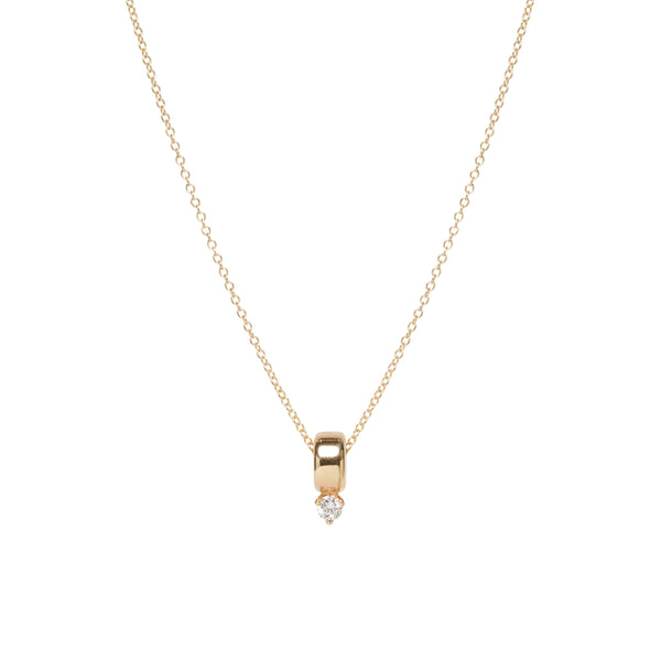 Zoë Chicco 14kt Gold Prong Diamond Rondelle Necklace