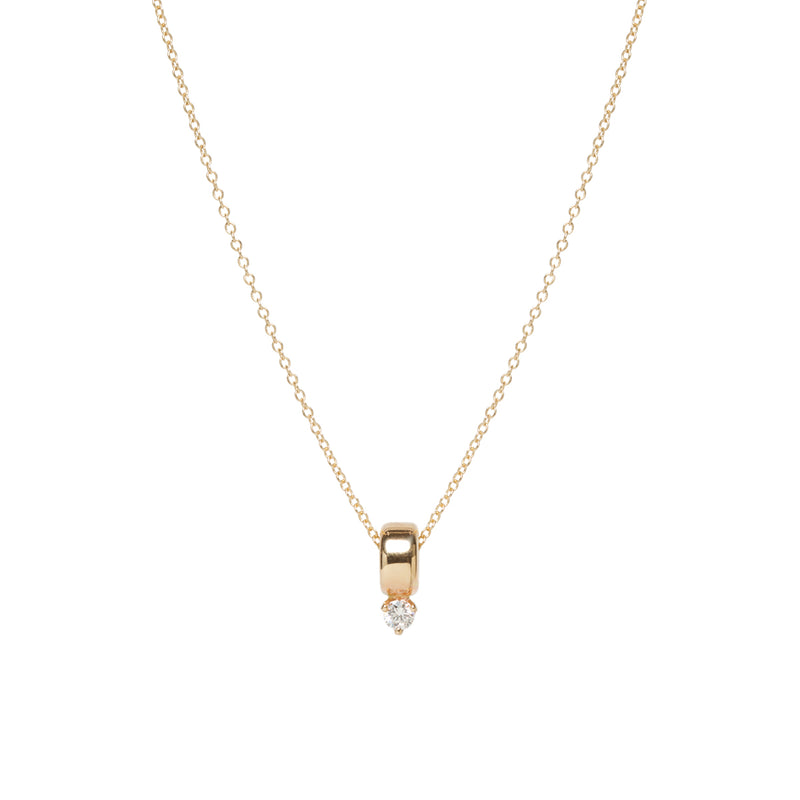 Zoë Chicco 14kt Gold Prong Diamond Rondelle Necklace