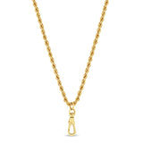 Zoë Chicco 14k Gold Medium Rope Chain Necklace with Fob Clasp Drop