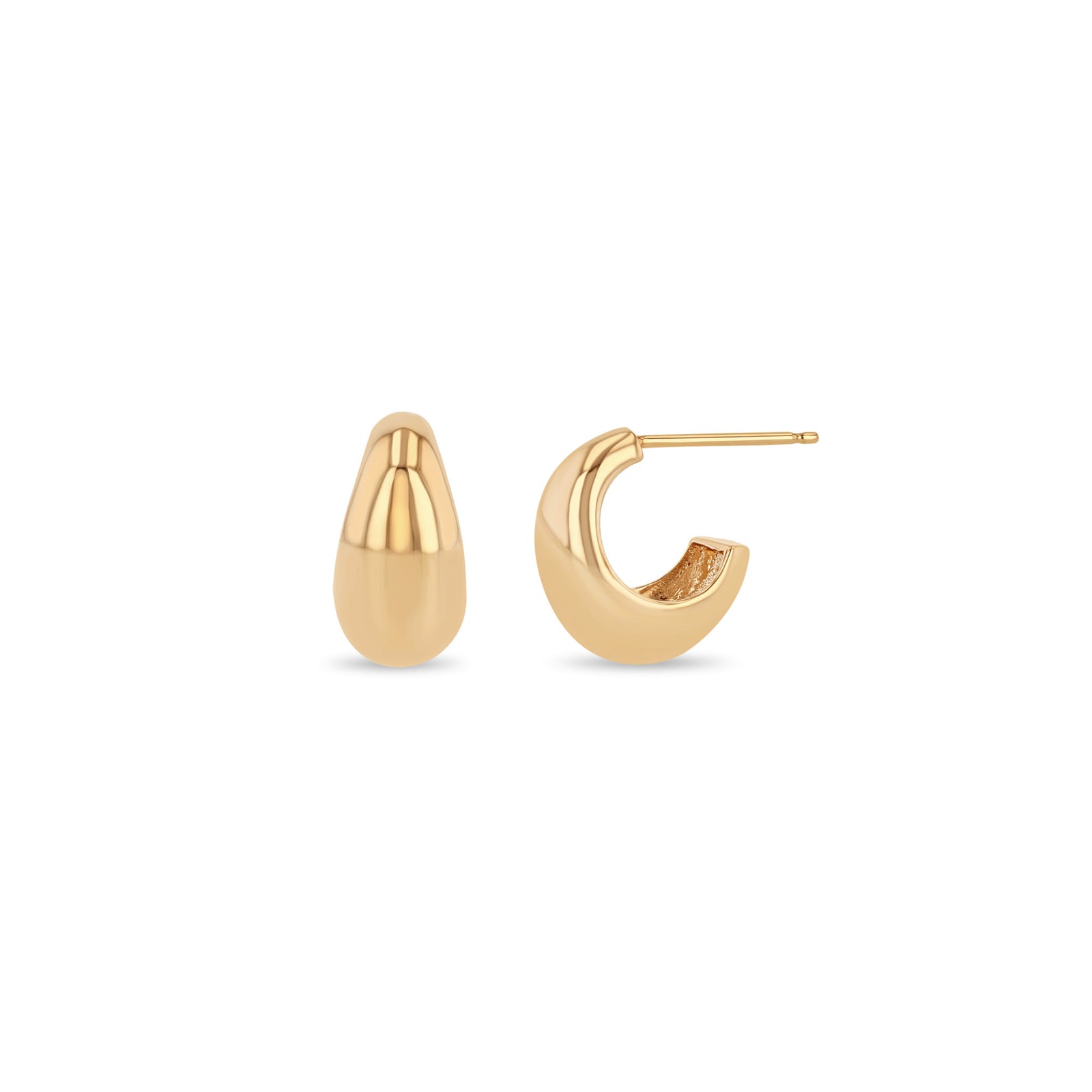 送料税込【AMY O】Mini Sunray C Hoops 14K 14Kゴールド☆国内発 Small Hoop Earrings, 14K White Gold Earrings, Mini Hoops