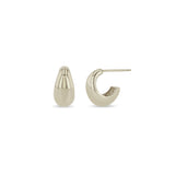 Zoë Chicco 14k White Gold Small Aura Huggie Hoop Earrings