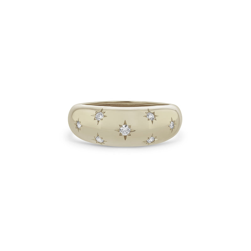 Zoë Chicco 14k Gold Scattered Star Set Diamonds Small Aura Ring