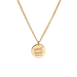 Zoë Chicco 14kt Gold Amore sweet heart Extra Small Curb Chain Necklace