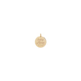 14k small amore medallion disc charm