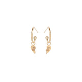 14k Itty Bitty "BEST BABE" Split Charm Huggie Hoops - SALE