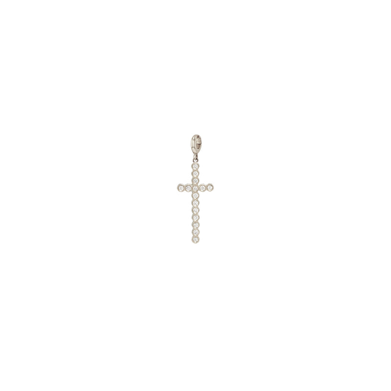 Zoë Chicco 14kt Gold Diamond Bezel Cross Clip On Charm Pendant