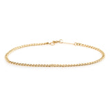14k Small Curb Chain Anklet