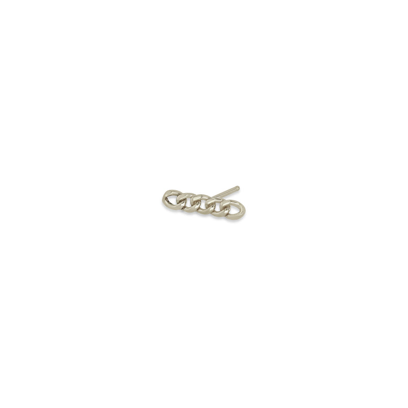 Zoë Chicco 14k White Gold Small Curb Chain Bar Stud Earring