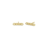 Zoë Chicco 14k Yellow Gold Small Curb Chain Bar Stud Earrings