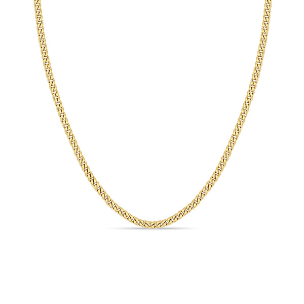 Zoe Chicco Men's 14k Gold Small Curb Chain Necklace