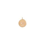 Zoë Chicco 14k Rose Gold Small "LOVED" with Diamond Disc Charm Pendant