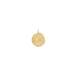 Zoë Chicco 14k Yellow Gold Small "LOVED" with Diamond Disc Charm Pendant