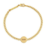 14k mama & boss Double-Sided Disc Curb Chain Bracelet