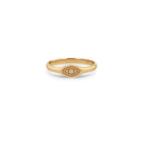 Zoë Chicco 14k Gold Diamond Evil Eye Oval Signet Ring