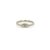 Zoë Chicco 14k Gold Pavé Diamond Heart Oval Signet Ring