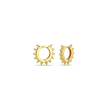 Pair of Zoë Chicco 14k Gold Spiked Hinge Huggie Hoop Earrings
