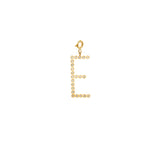 Zoë Chicco 14kt Gold Bezel Diamond Letter E Charm Pendant with Spring Ring