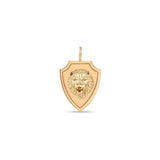 Zoë Chicco 14k Gold Lion Head Shield Charm Pendant