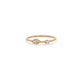 Zoë Chicco 14k Rose Gold Marquise & Round Diamond Thin Band Ring