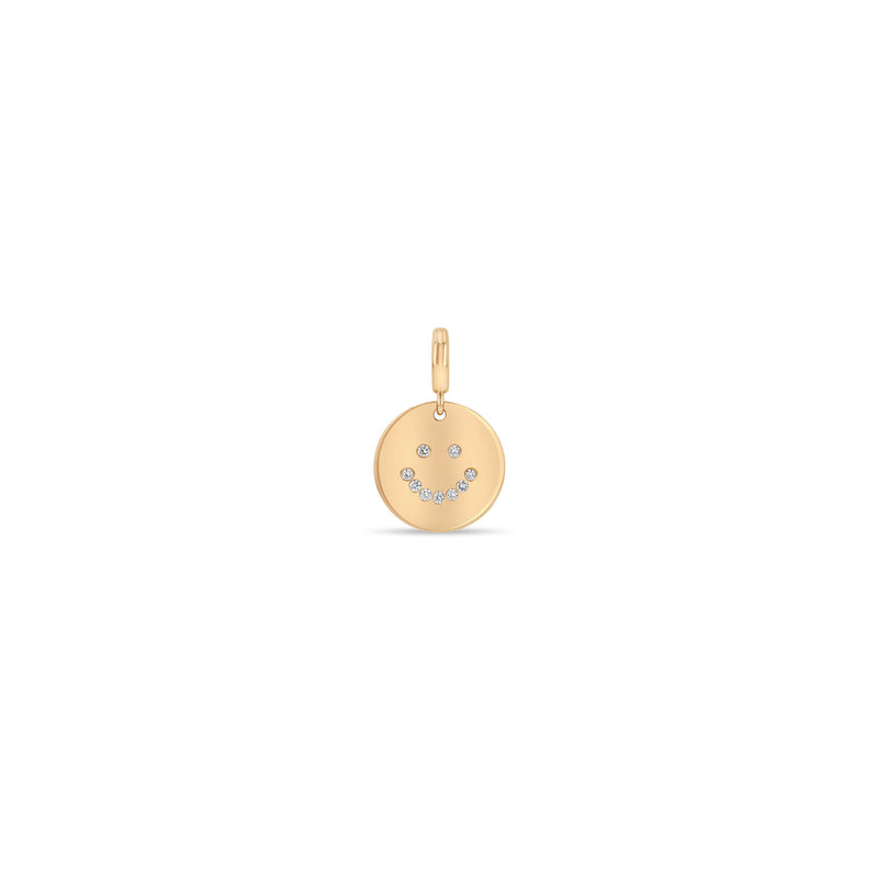 9ct Gold Smiley Face Pendant Necklace 16 - 20 Inches | Jewellerybox.co.uk