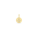 Zoë Chicco 14k Gold Diamond Smiley Face Disc Clip on Charm Pendant