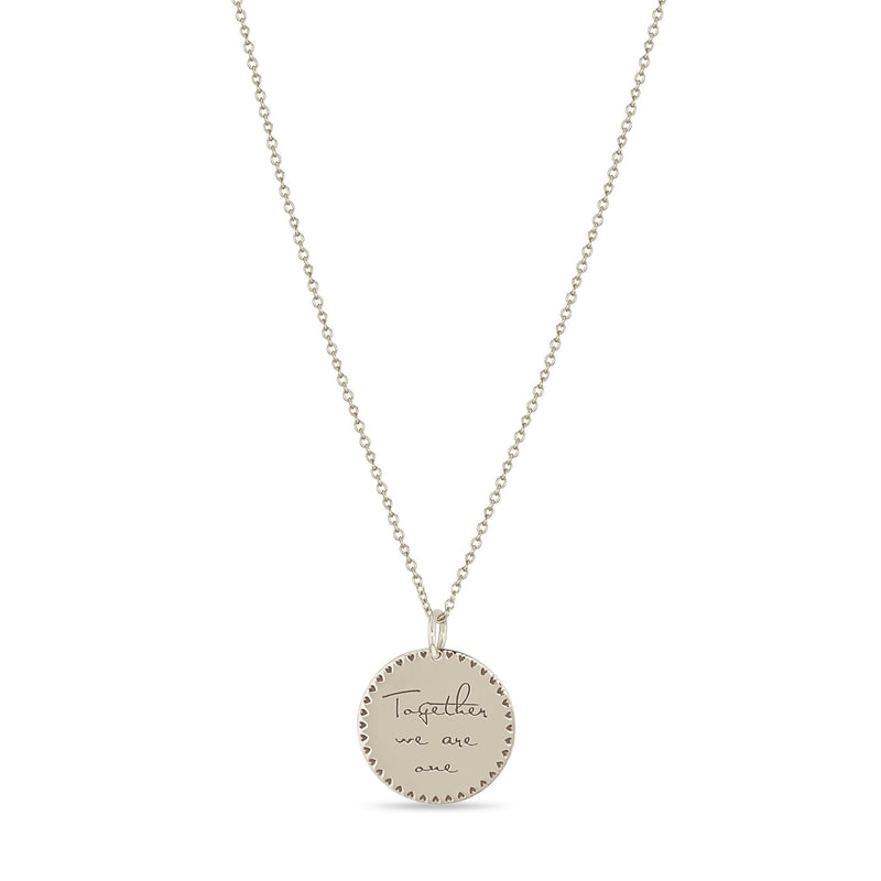 Zoe Chicco 14kt Gold Small Mantra Cable Chain Necklace 
