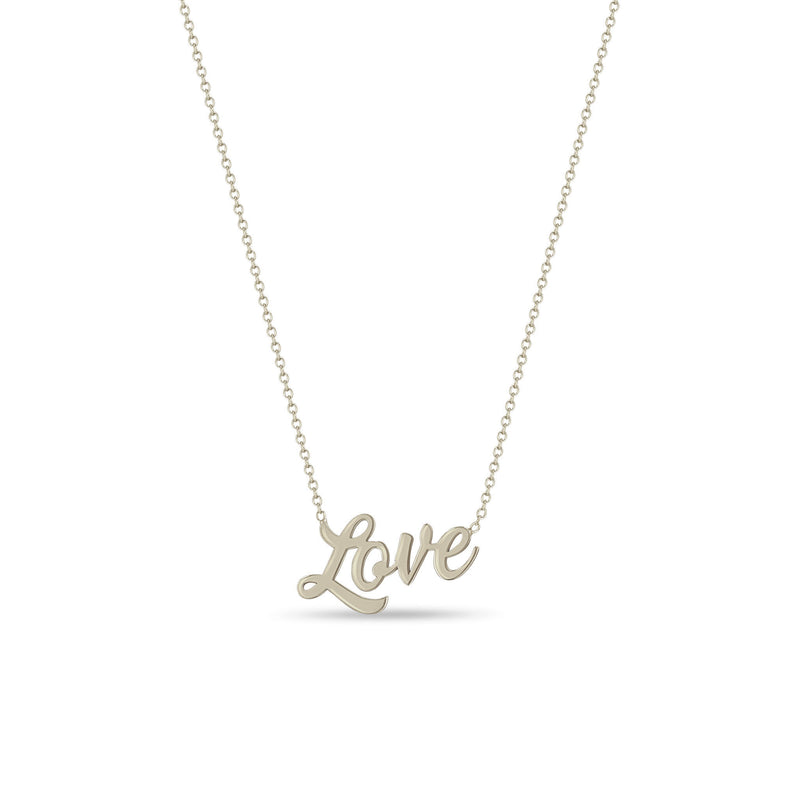 Zoë Chicco 14k Gold Script Letter Love Necklace